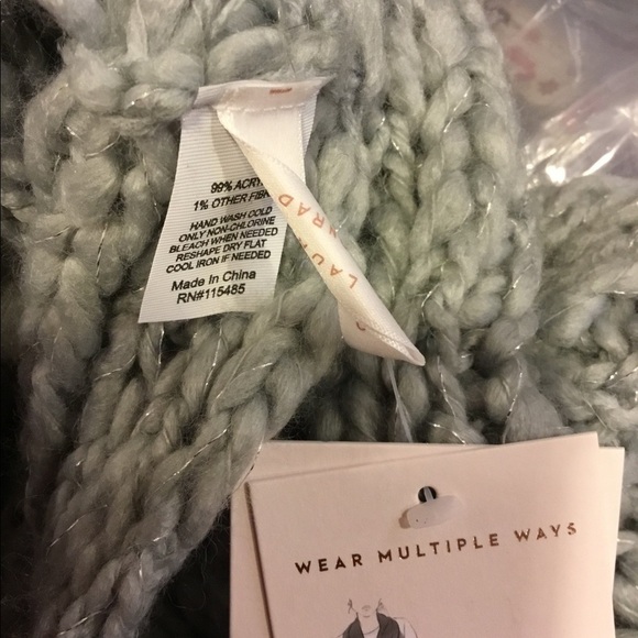 Lauren Conrad infinity scarf gray with silver - Picture 5 of 8